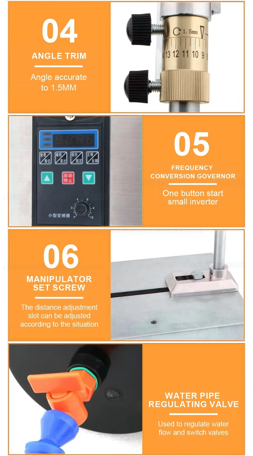 180W Gem Gemstone Faceting Machine with Digital Angle Manipulator for Grinding Polishing 3000RPM